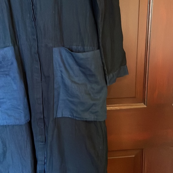 Zara denim midi shirt dress with pockets size XS - Picture 4 of 7